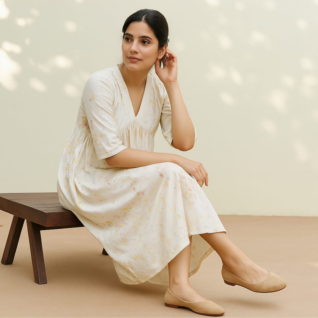 Rose Marigold Hand-Dyed Summer Dress (SALE - All Sizes)