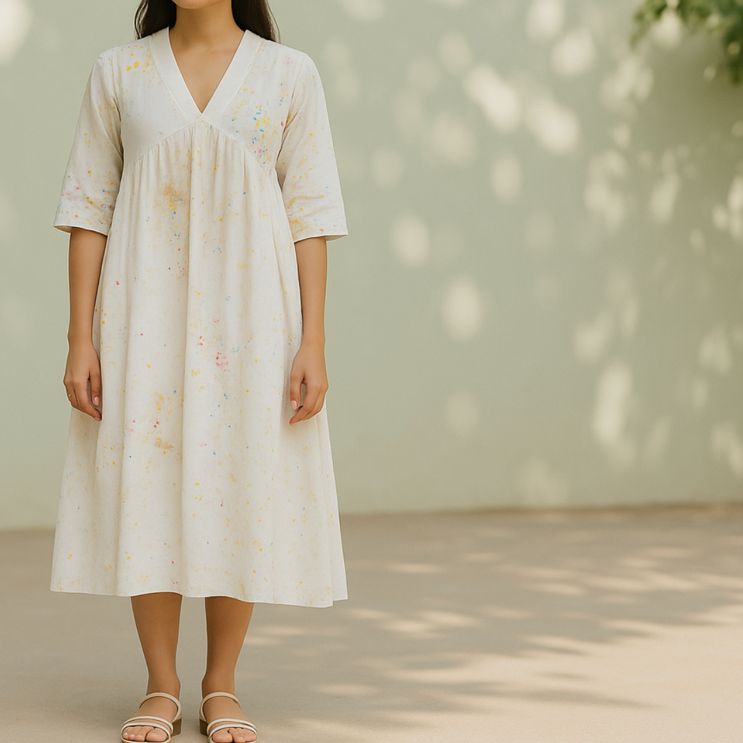 Rose Marigold Hand-Dyed Summer Dress (SALE - All Sizes)