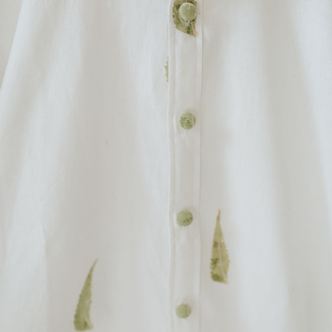 Leaf by Leaf-Soft Woven Linen Shirt