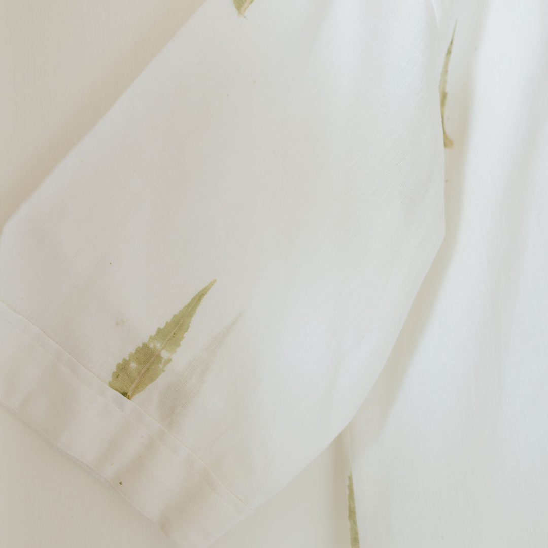 Leaf by Leaf-Soft Woven Linen Shirt