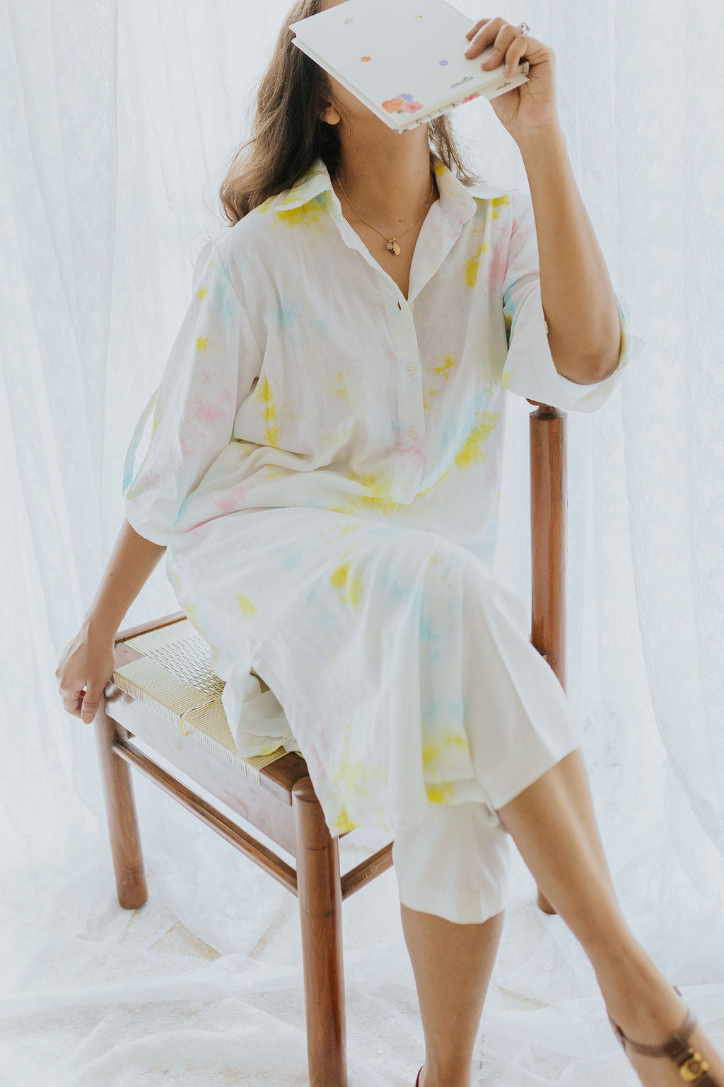 Funky Fusion Tie-Dye Oversized Shirt Dress