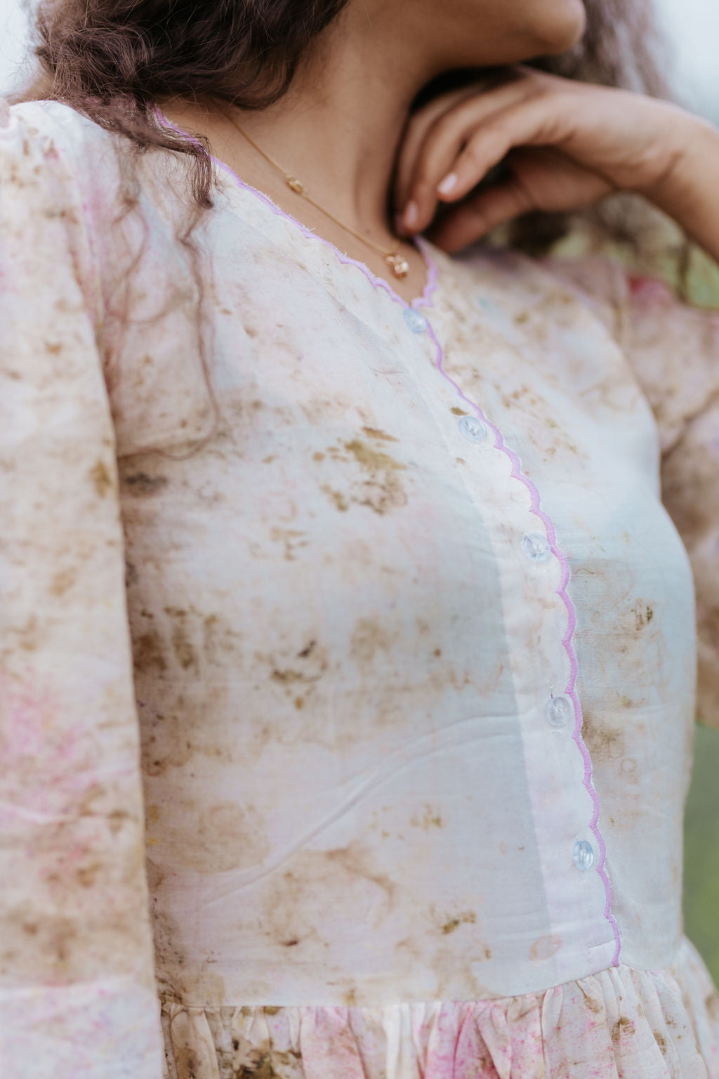 Wildflower Scallop Kurta-Dress