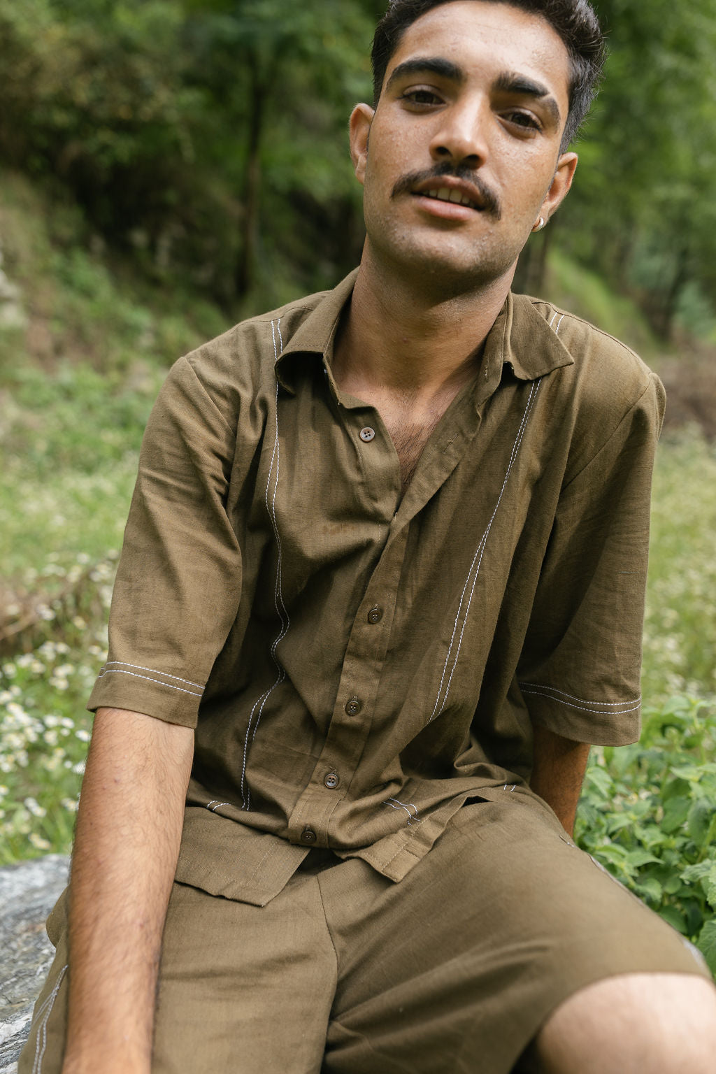 Threaded Brown Cord Set (Men)