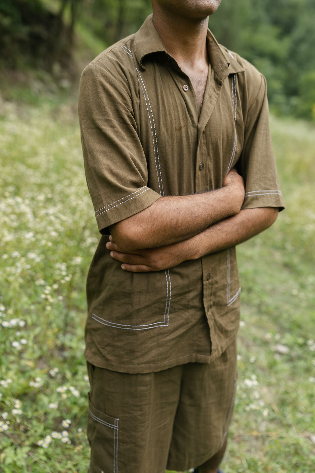 Threaded Brown Cord Set (Men) (SALE M)