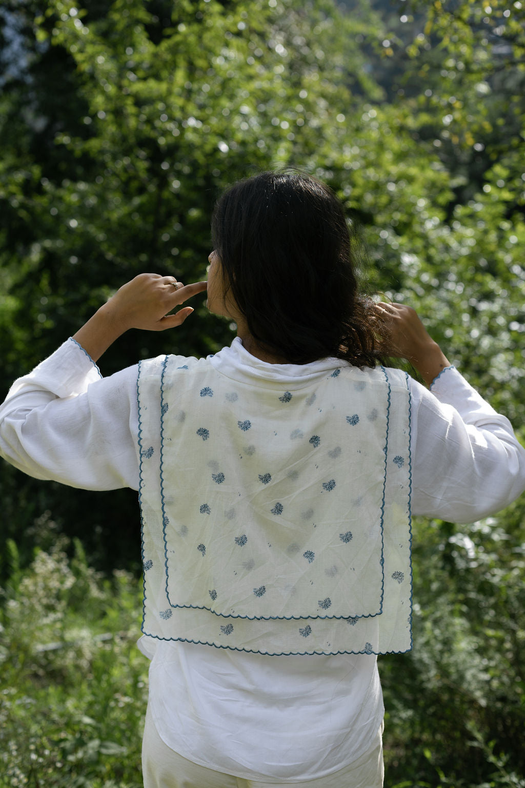 Hydrangea Panel Cotton Shirt