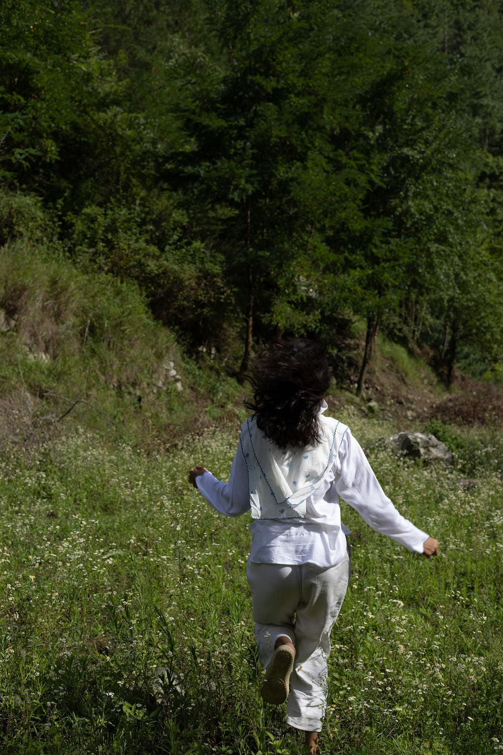 Hydrangea Panel Cotton Shirt