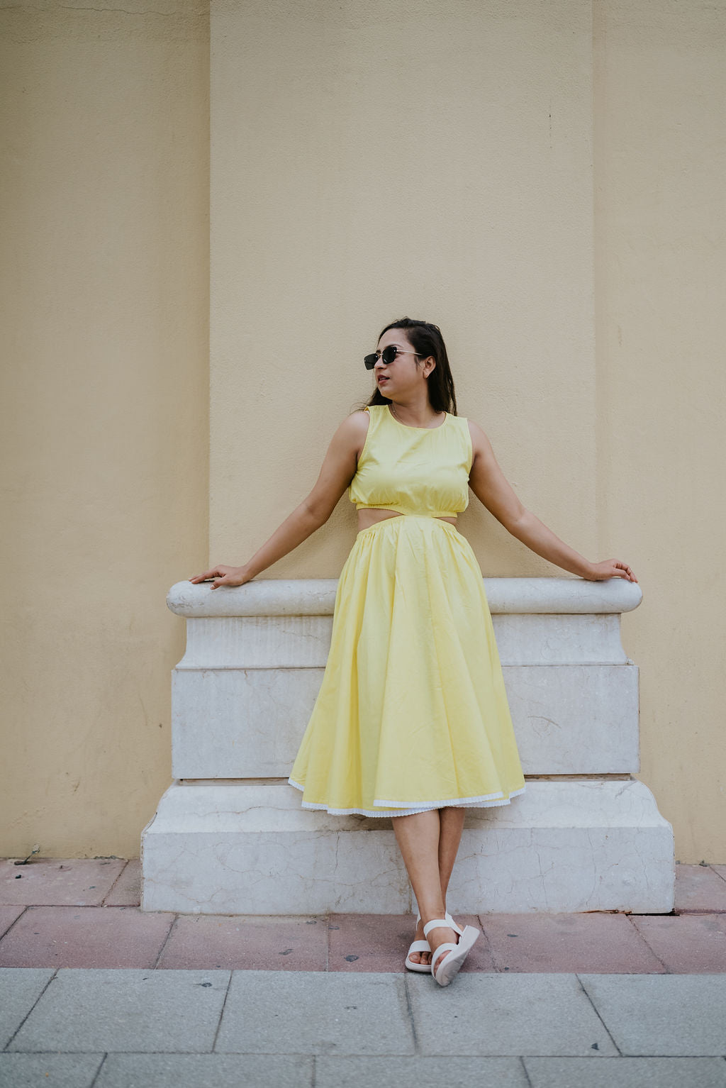 Lemon Cutout Dress