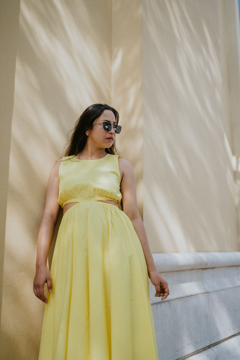 Lemon Cutout Dress