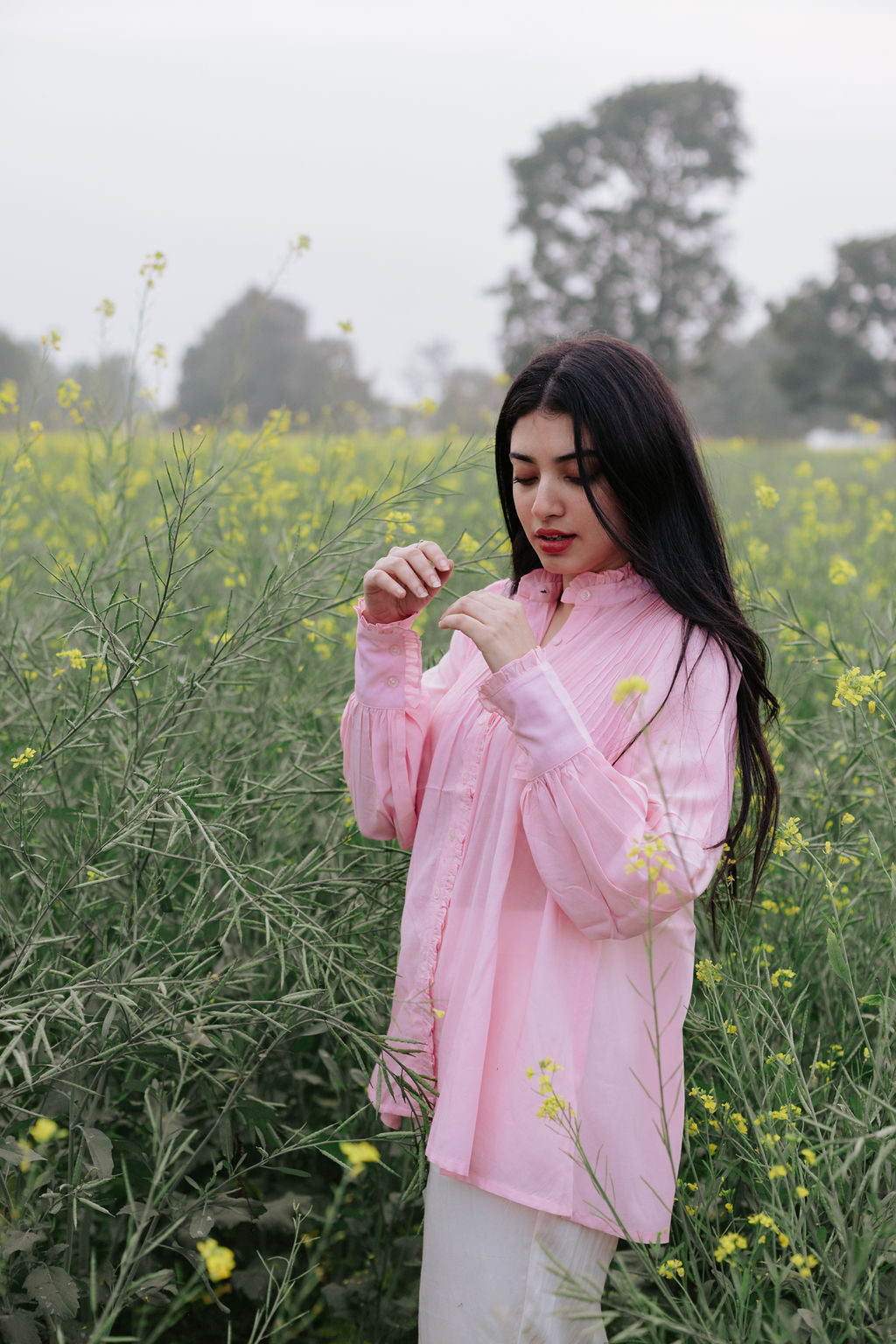 Pintuck Carnation Shirt