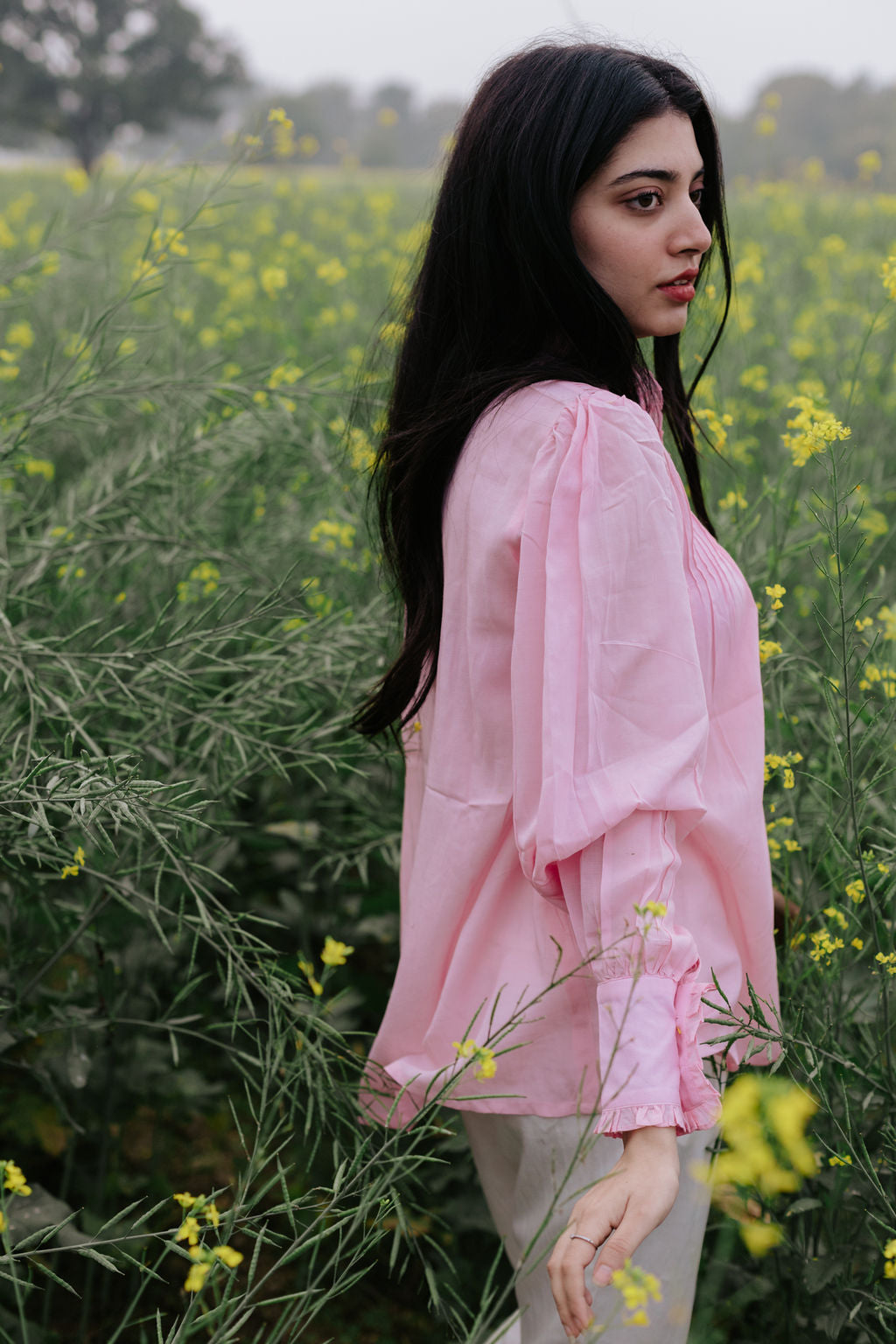 Pintuck Carnation Shirt