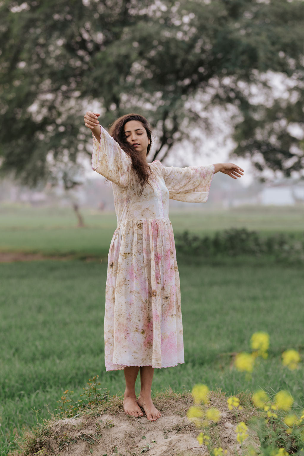 Wildflower Scallop Kurta-Dress