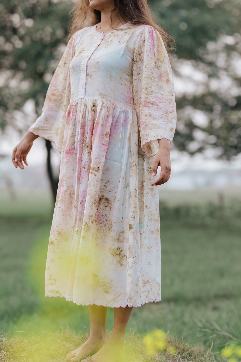 Wildflower Scallop Kurta-Dress