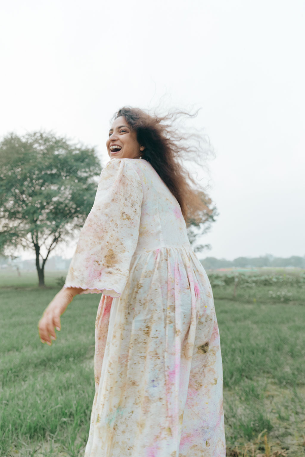 Wildflower Scallop Kurta-Dress