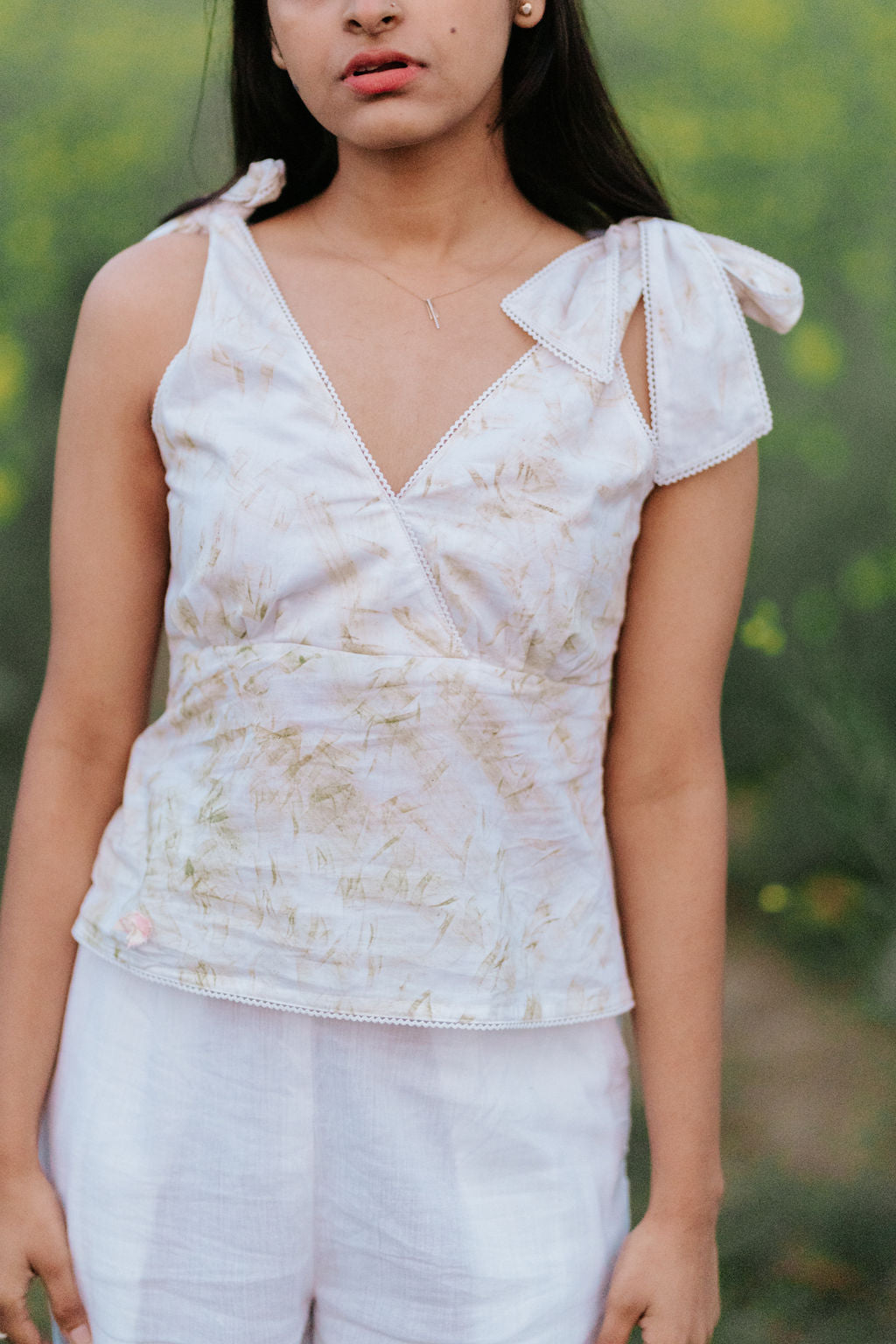 Leafy Knot top (SALE - M)