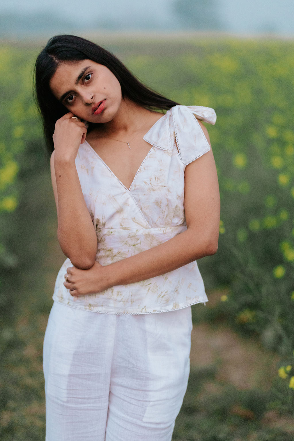 Leafy Knot top (SALE - M)