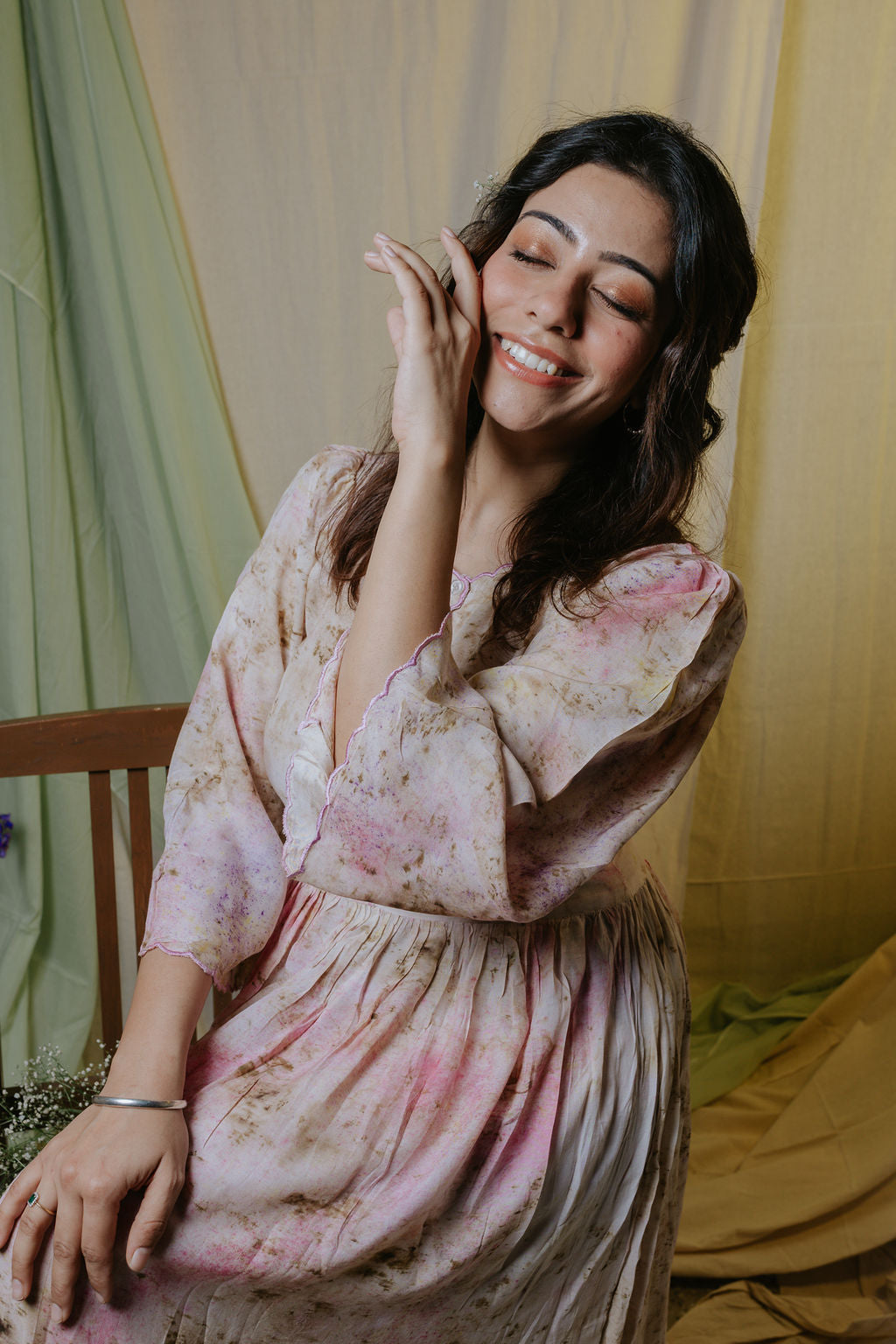 Wildflower Scallop Kurta-Dress