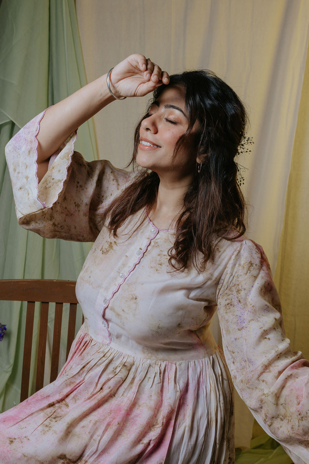 Wildflower Scallop Kurta-Dress