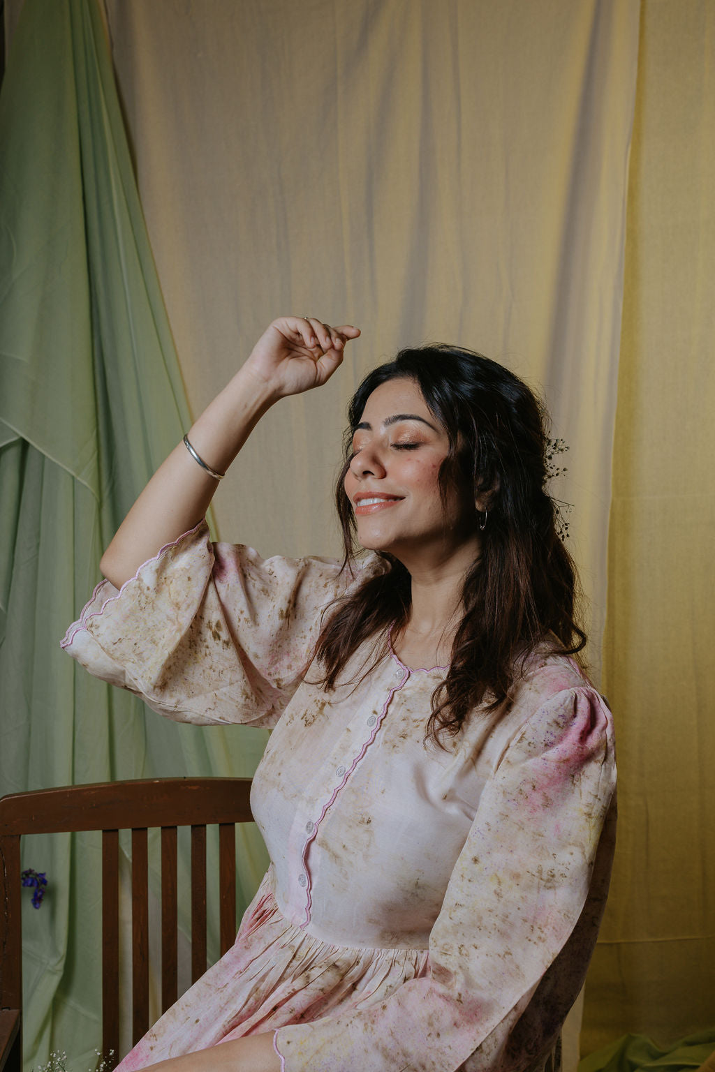 Wildflower Scallop Kurta-Dress