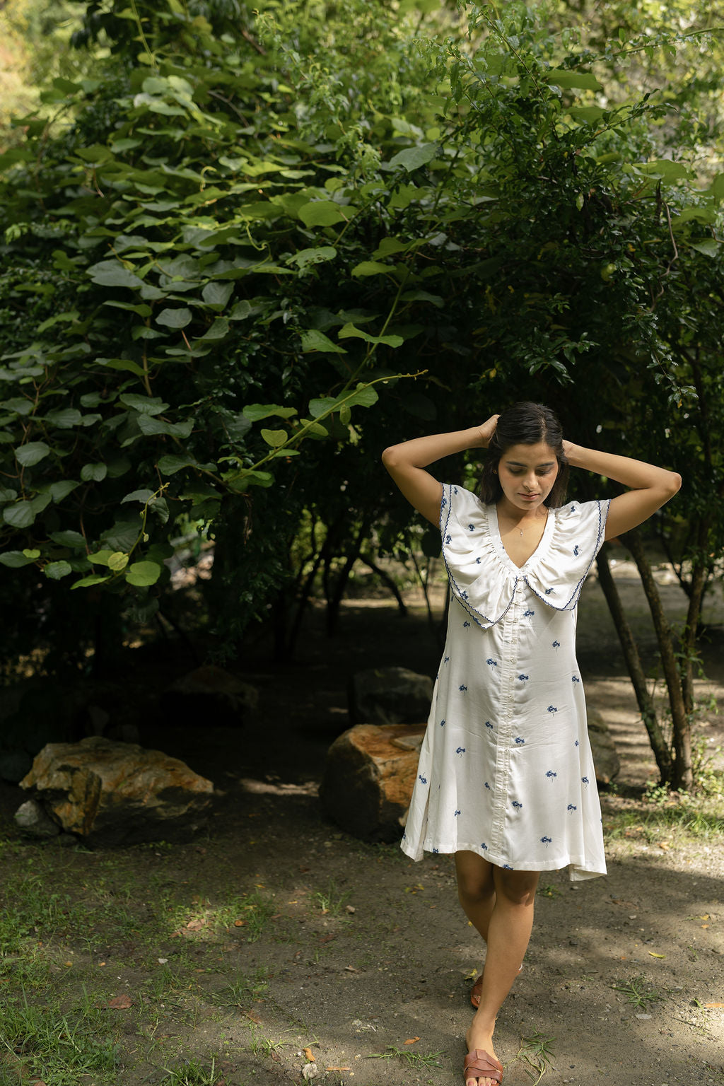 Hydrangea Frill Dress