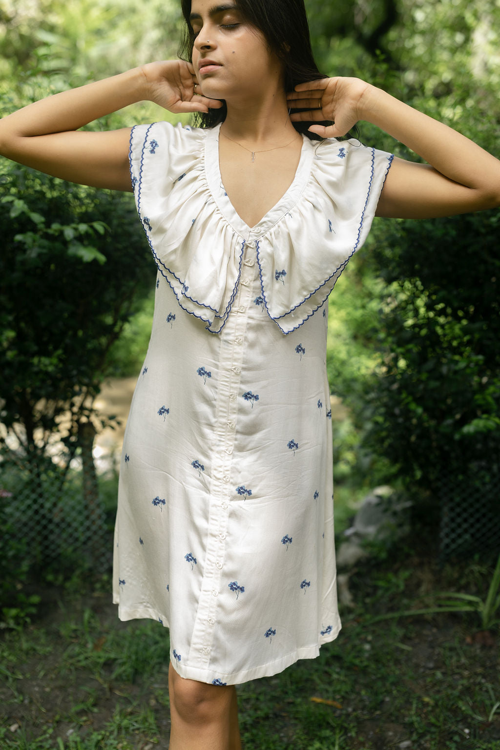 Hydrangea Frill Dress