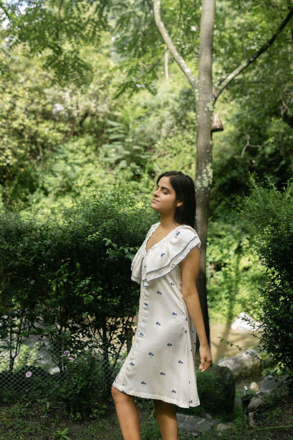 Hydrangea Frill Dress