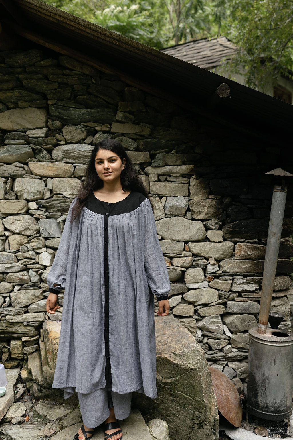 Soft Grey Cotton Cord Set