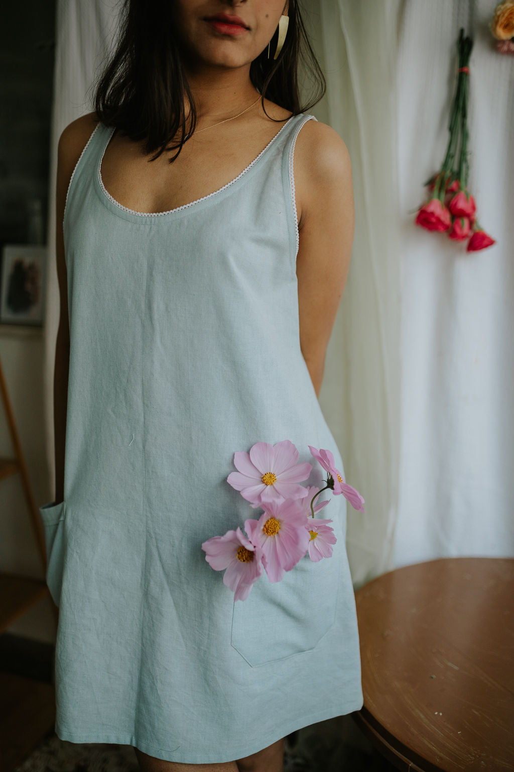 The Sea Pocket Linen Dress