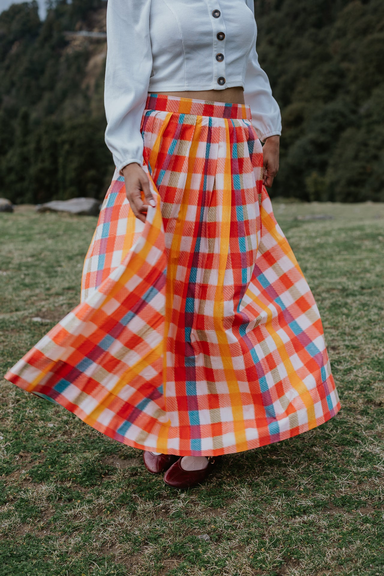 The Painted Plaid Skirt – Farog