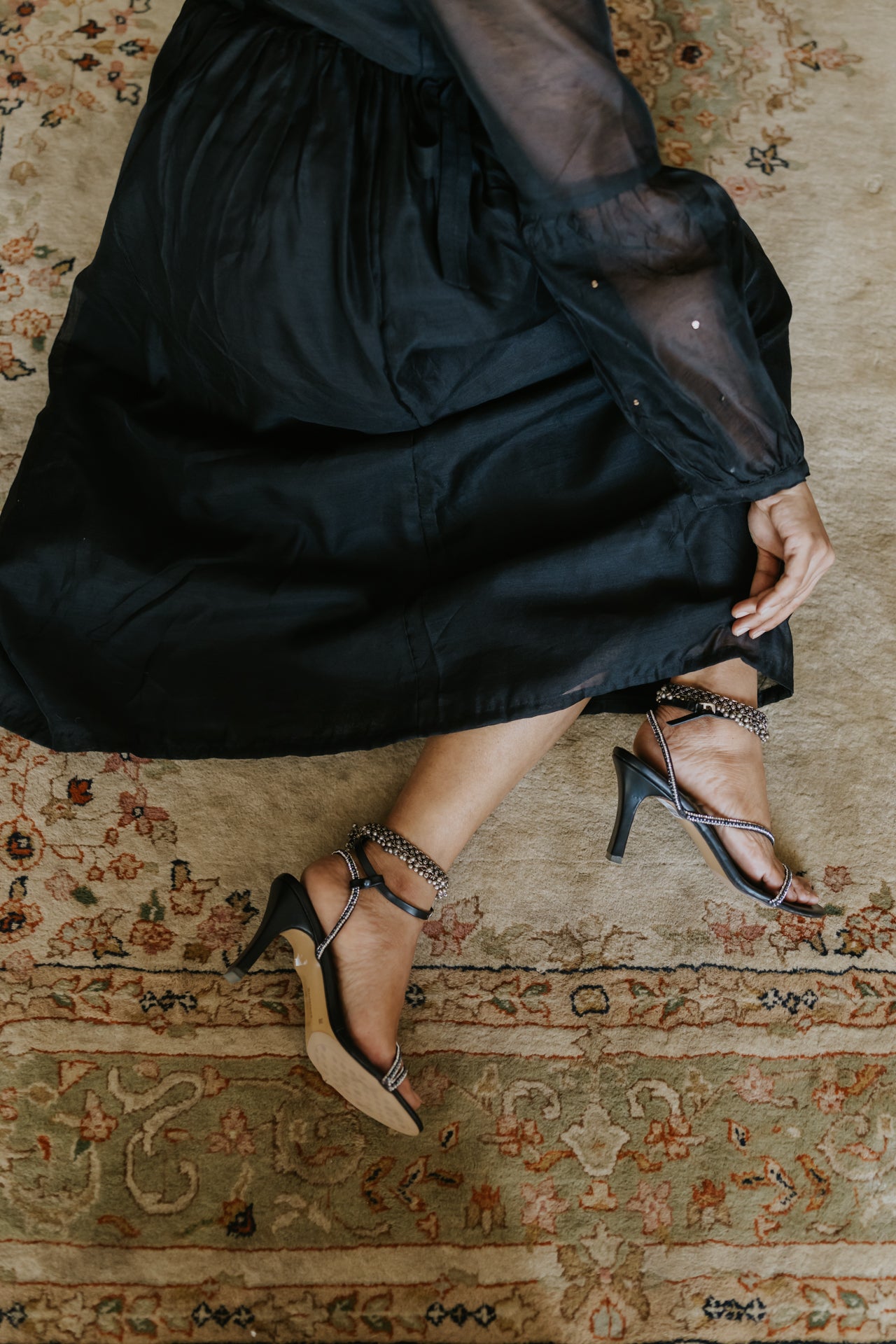 Black Chanderi Sitara Dress