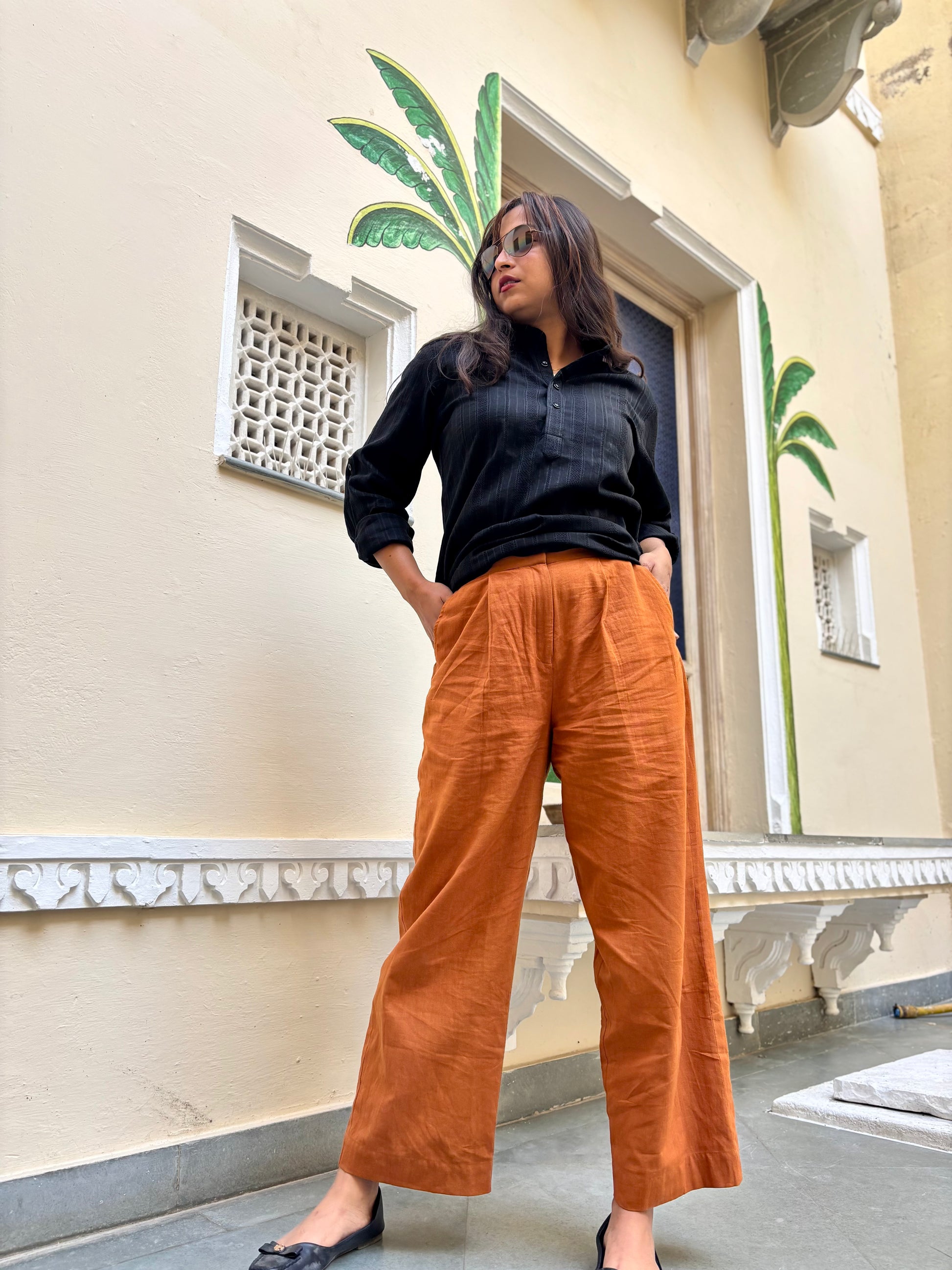 Sunset Orange Pants