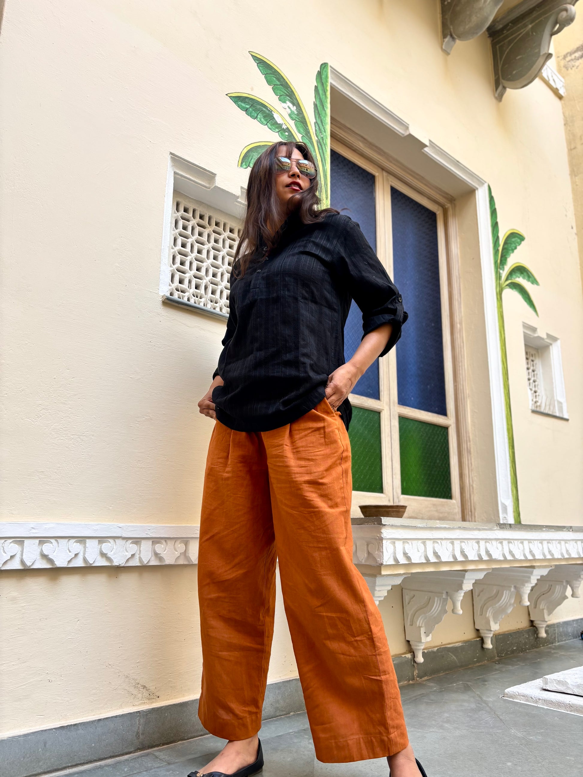 Sunset Orange Pants