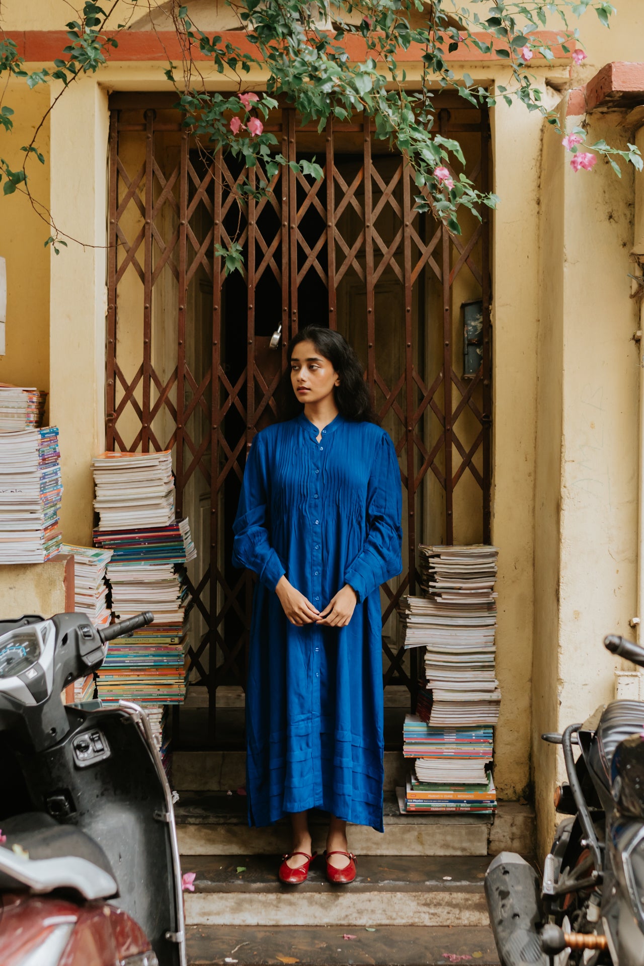 Blue Hills Pleated Dress