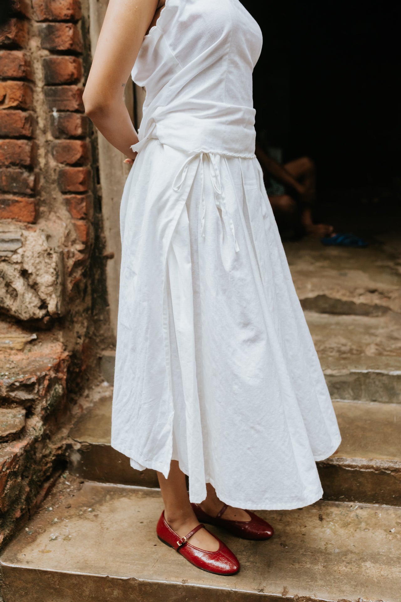 Cloudline Pleated Wrap Skirt