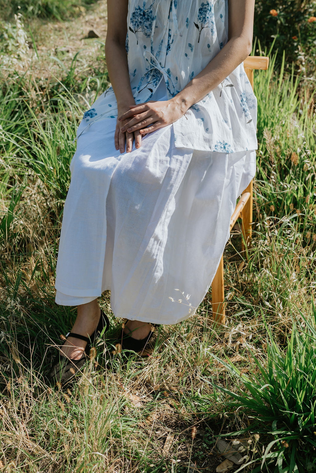 Blue Hydrangea Tie-Top