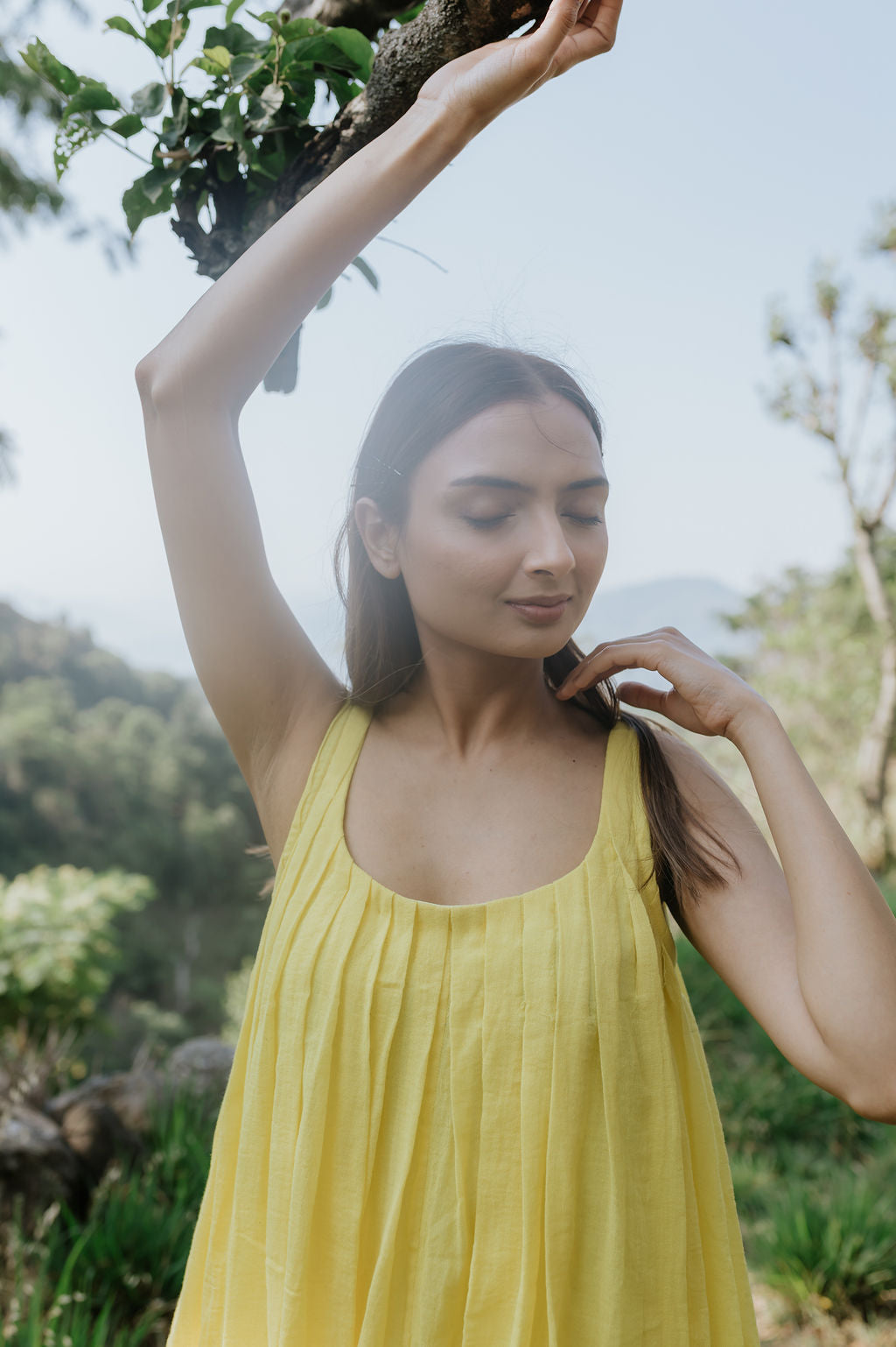 Mustard Fields in the Mountains Dress