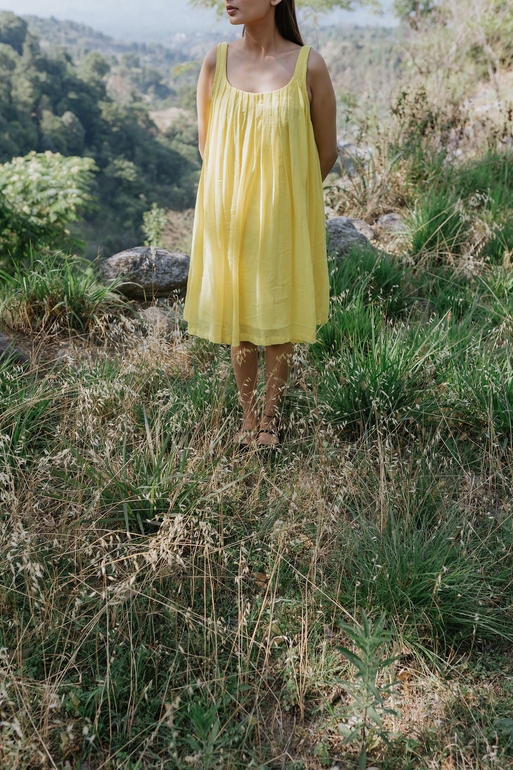 Mustard Fields in the Mountains Dress