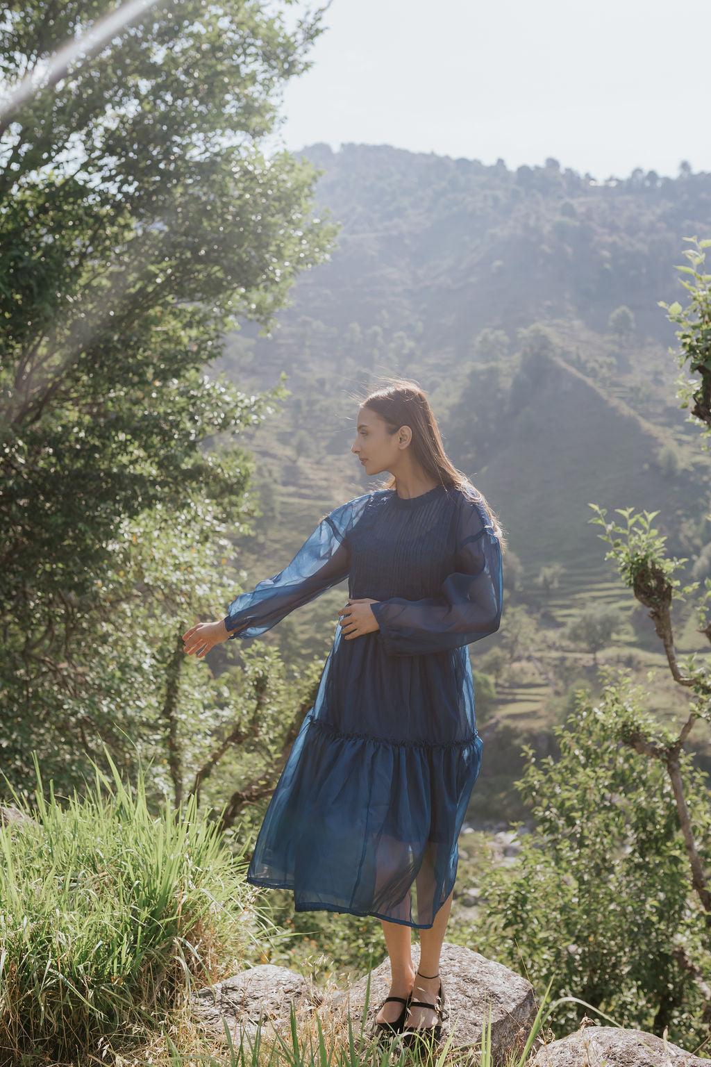 Blue Hour Pintuck Dress