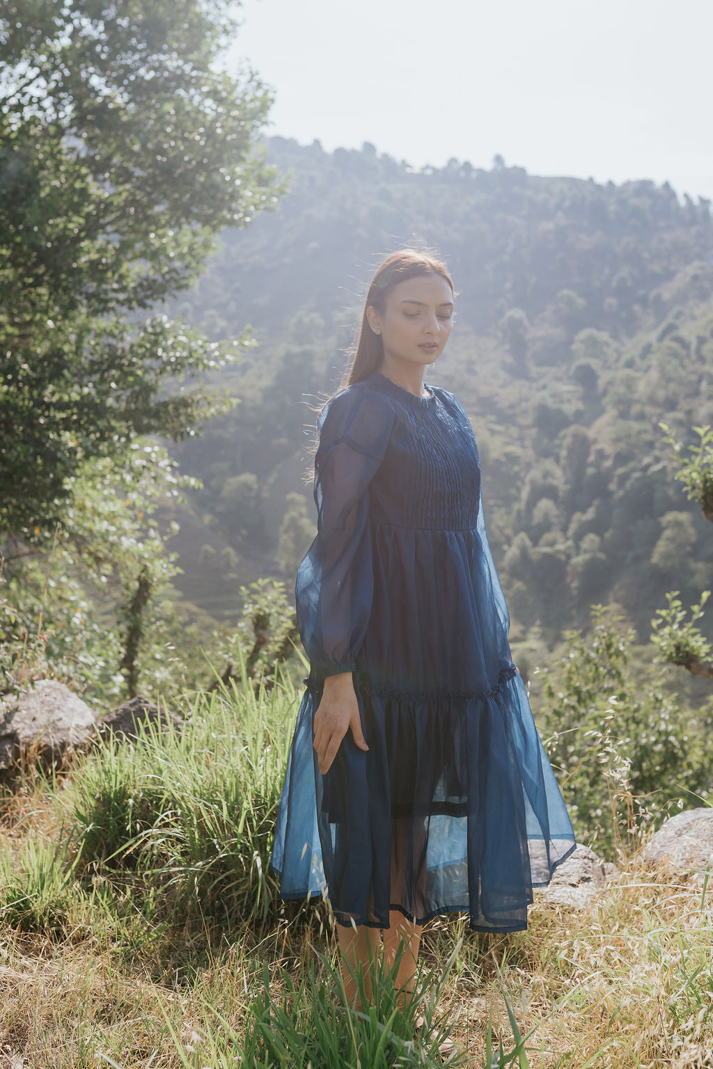 Blue Hour Pintuck Dress