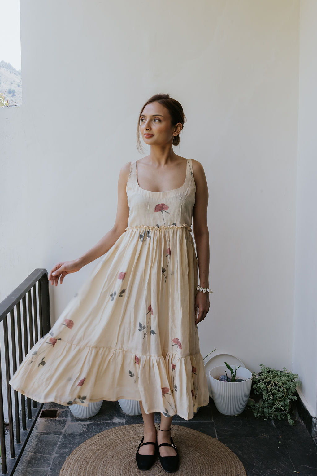 Almond Silk & Rose Dress
