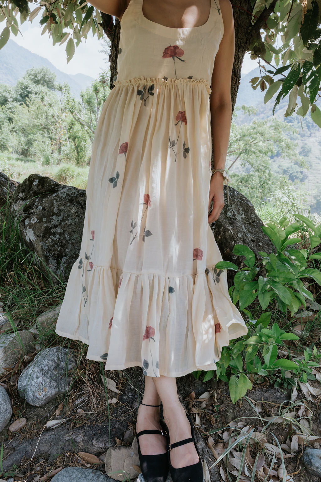 Almond Silk & Rose Dress