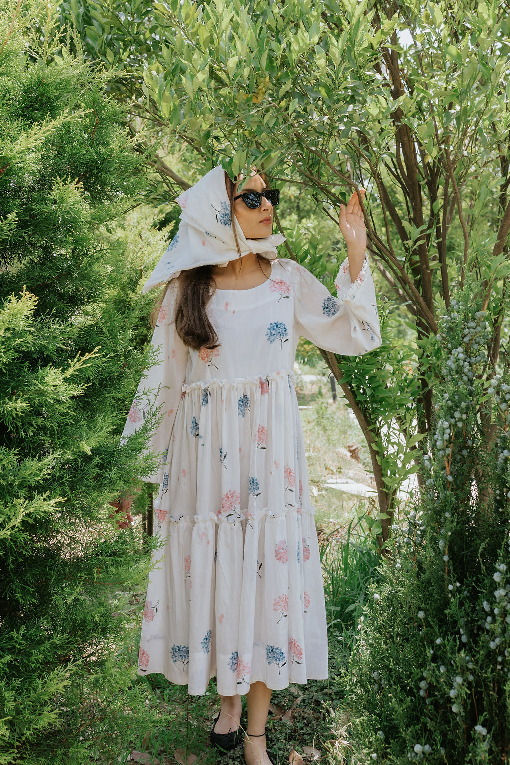 Pink & Blue Hydrangea Garden Dress