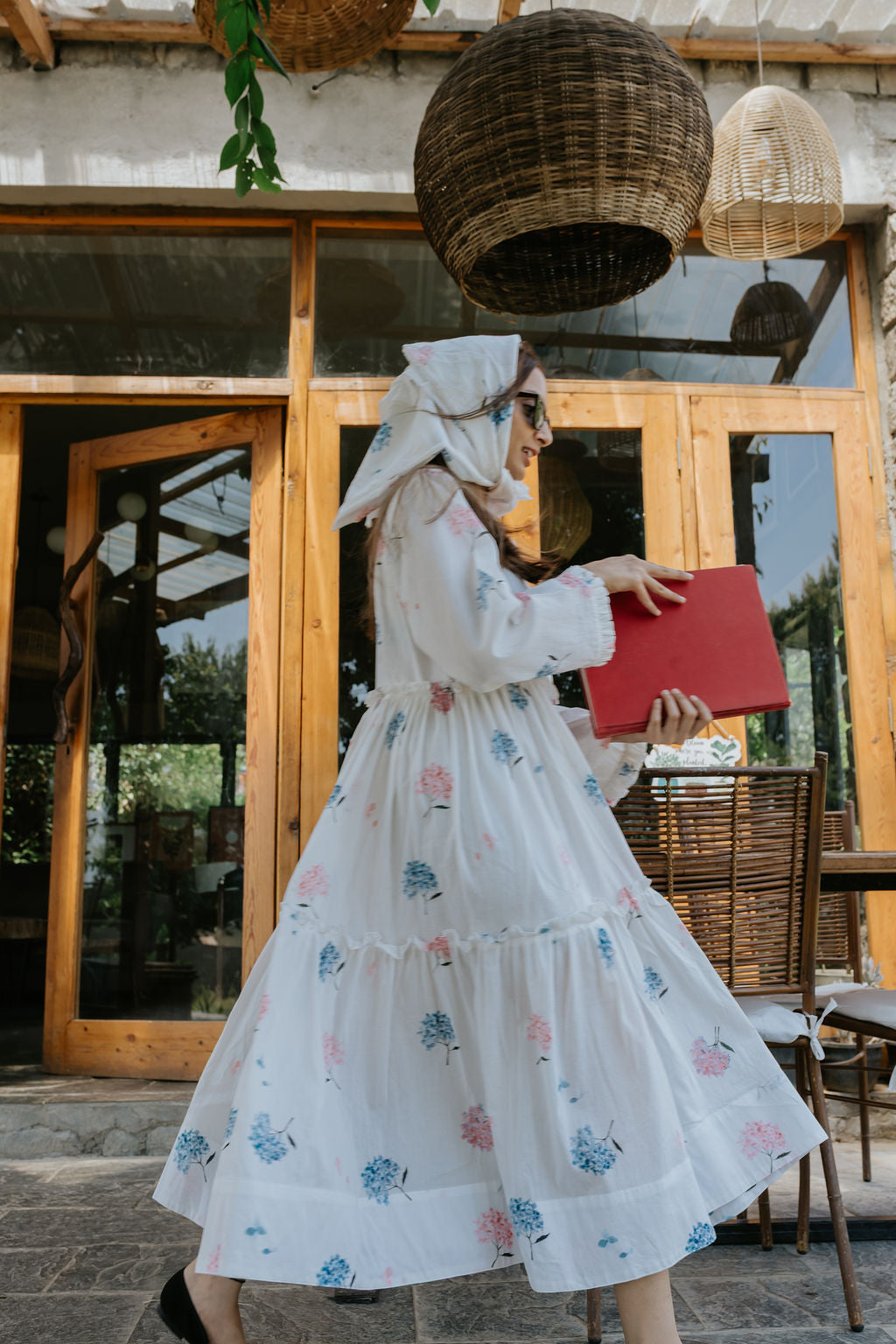 Pink & Blue Hydrangea Garden Dress