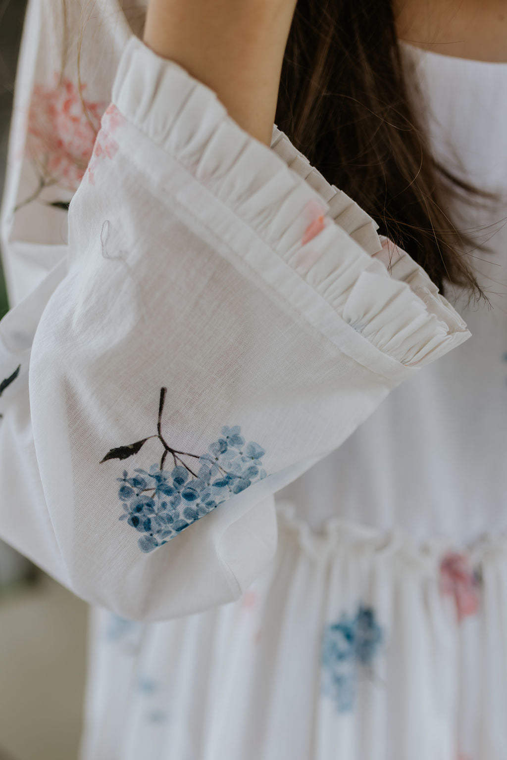 Pink & Blue Hydrangea Garden Dress
