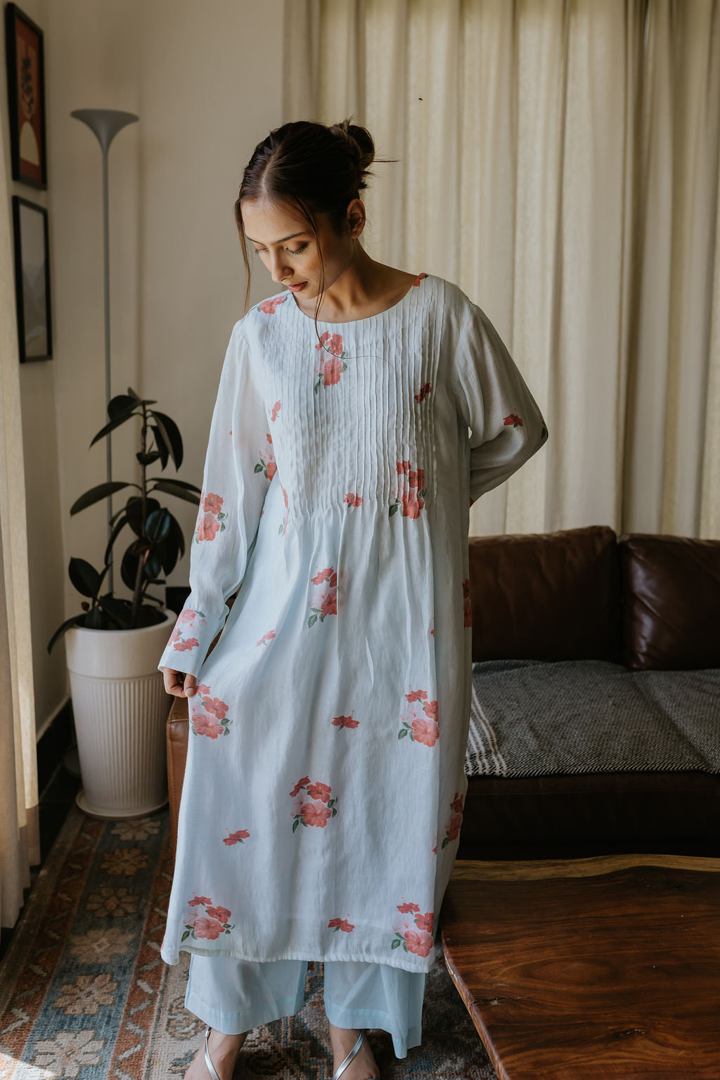 Calcutta's Old Hibiscus Kurta Set