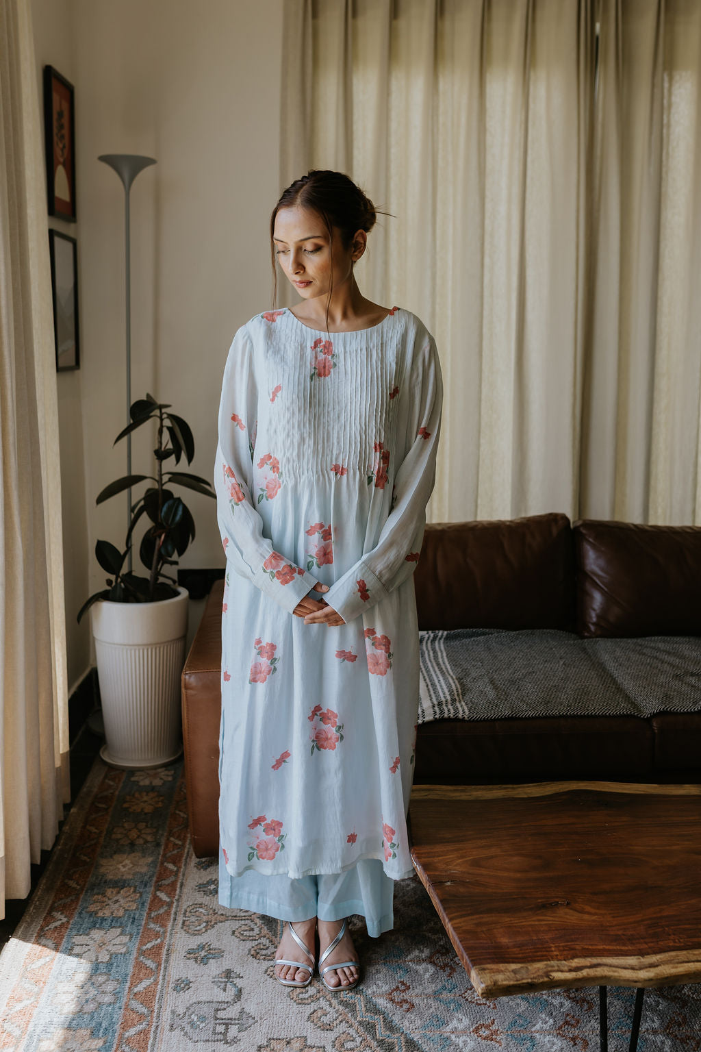 Calcutta's Old Hibiscus Kurta Set