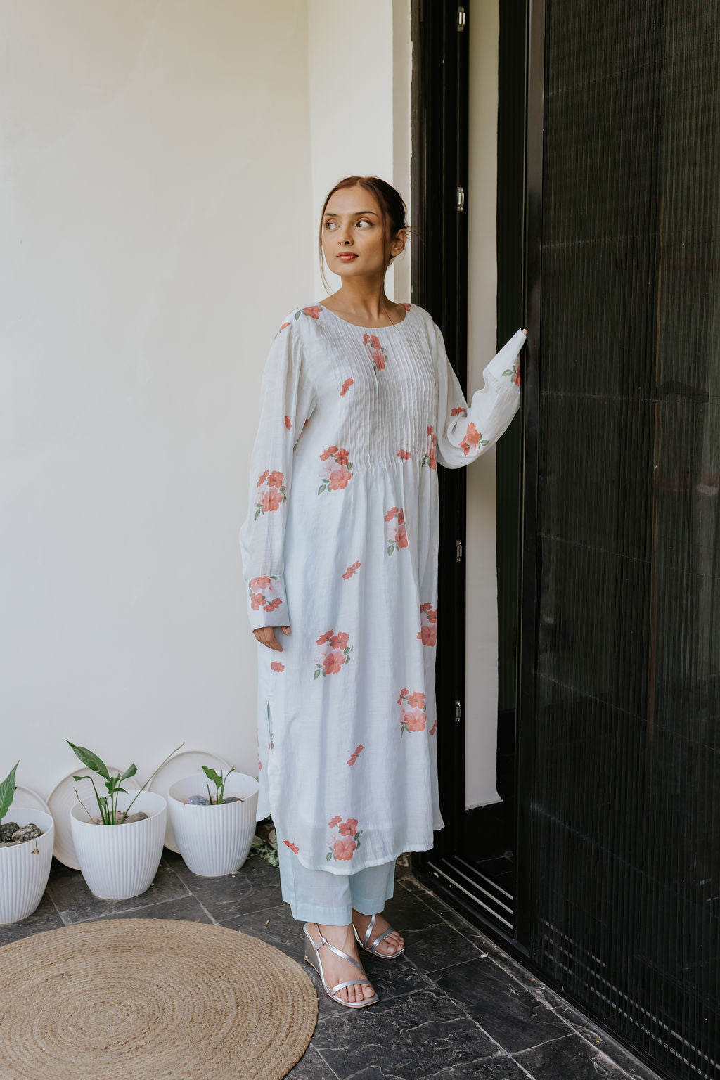 Calcutta's Old Hibiscus Kurta Set