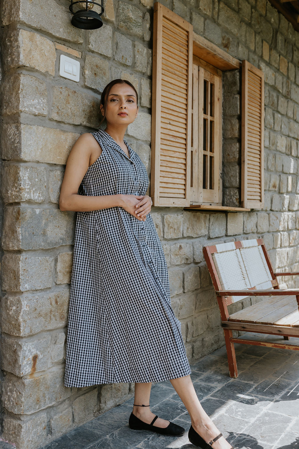 Coal Checks and Pintucks Dress