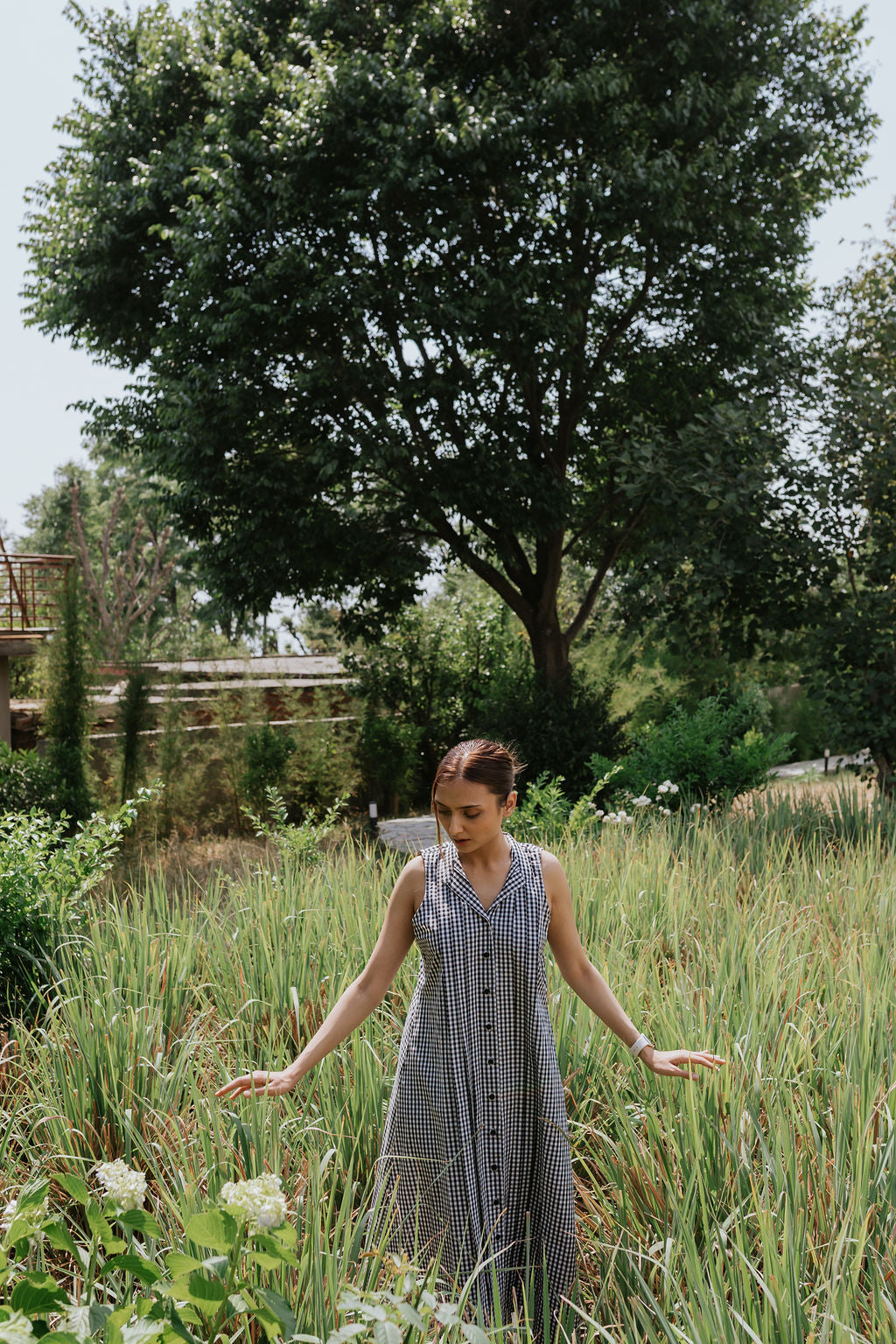 Coal Checks and Pintucks Dress