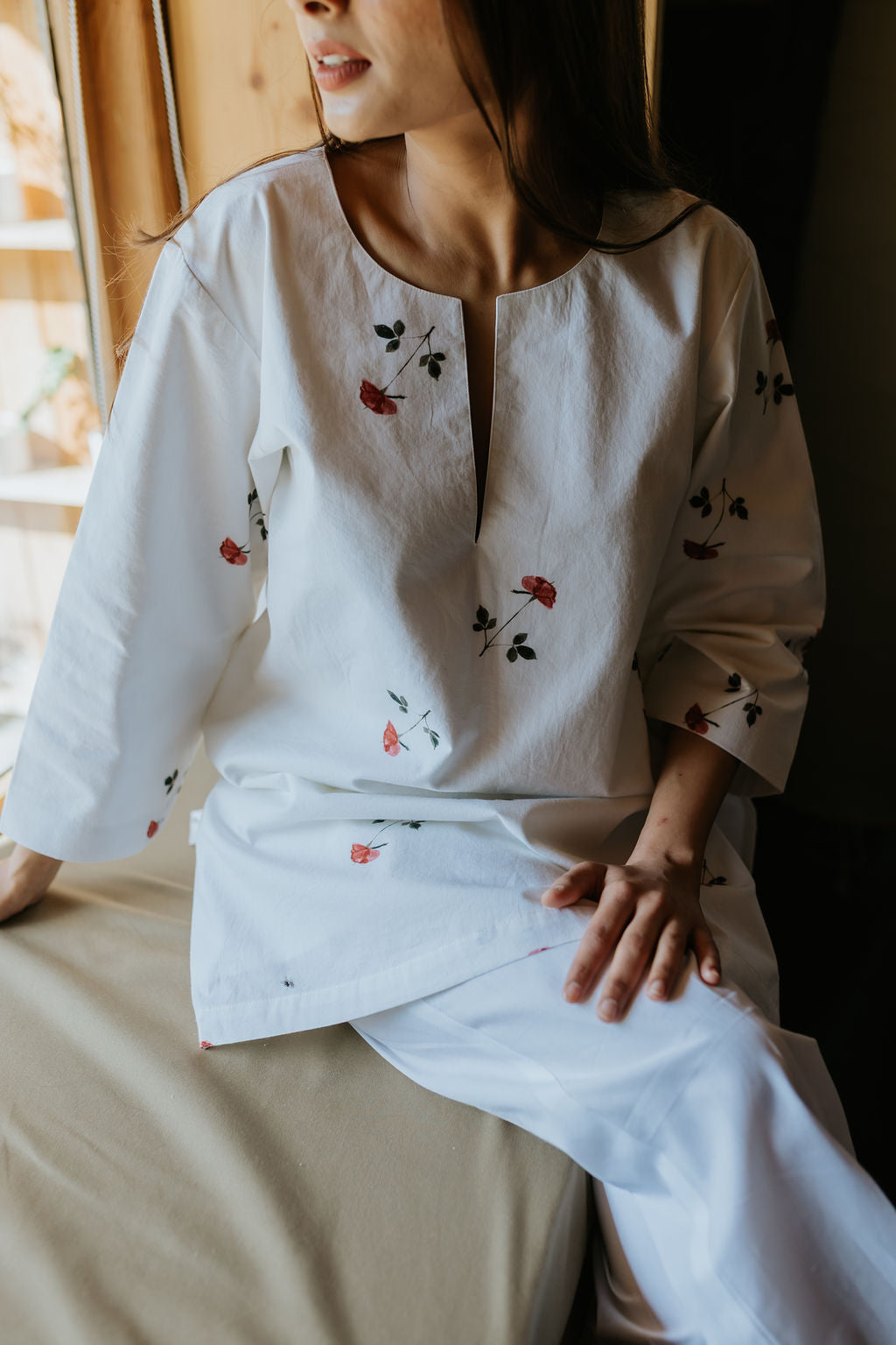 Hidden Stitch Rose Cord Set