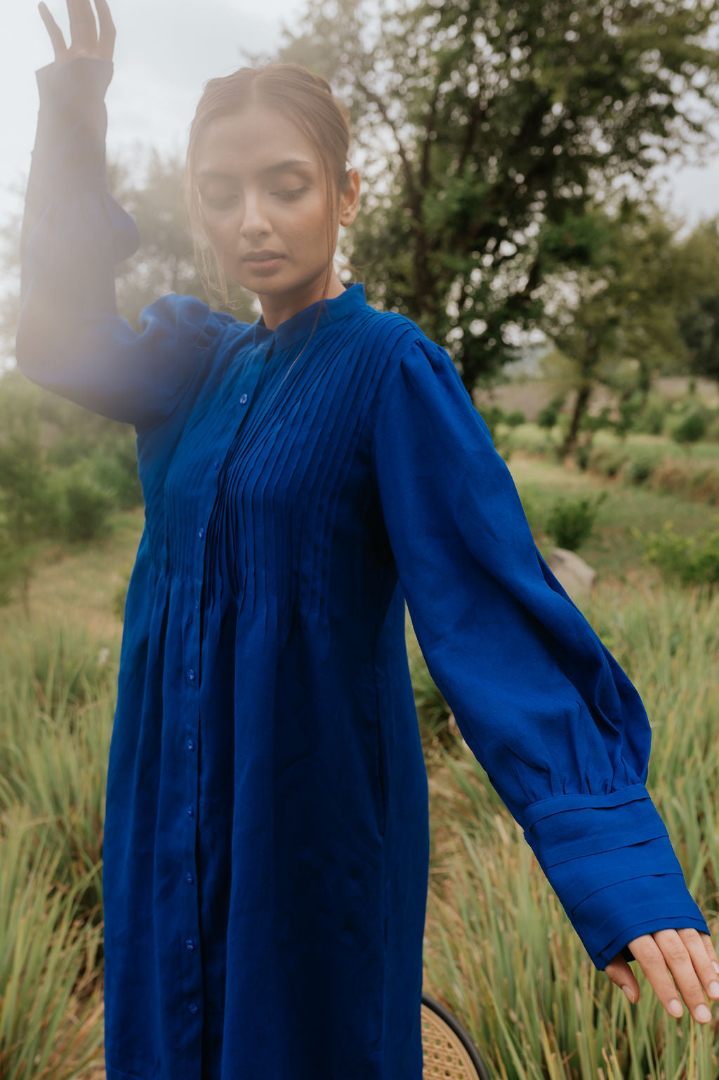 Blue Hills Pleated Dress